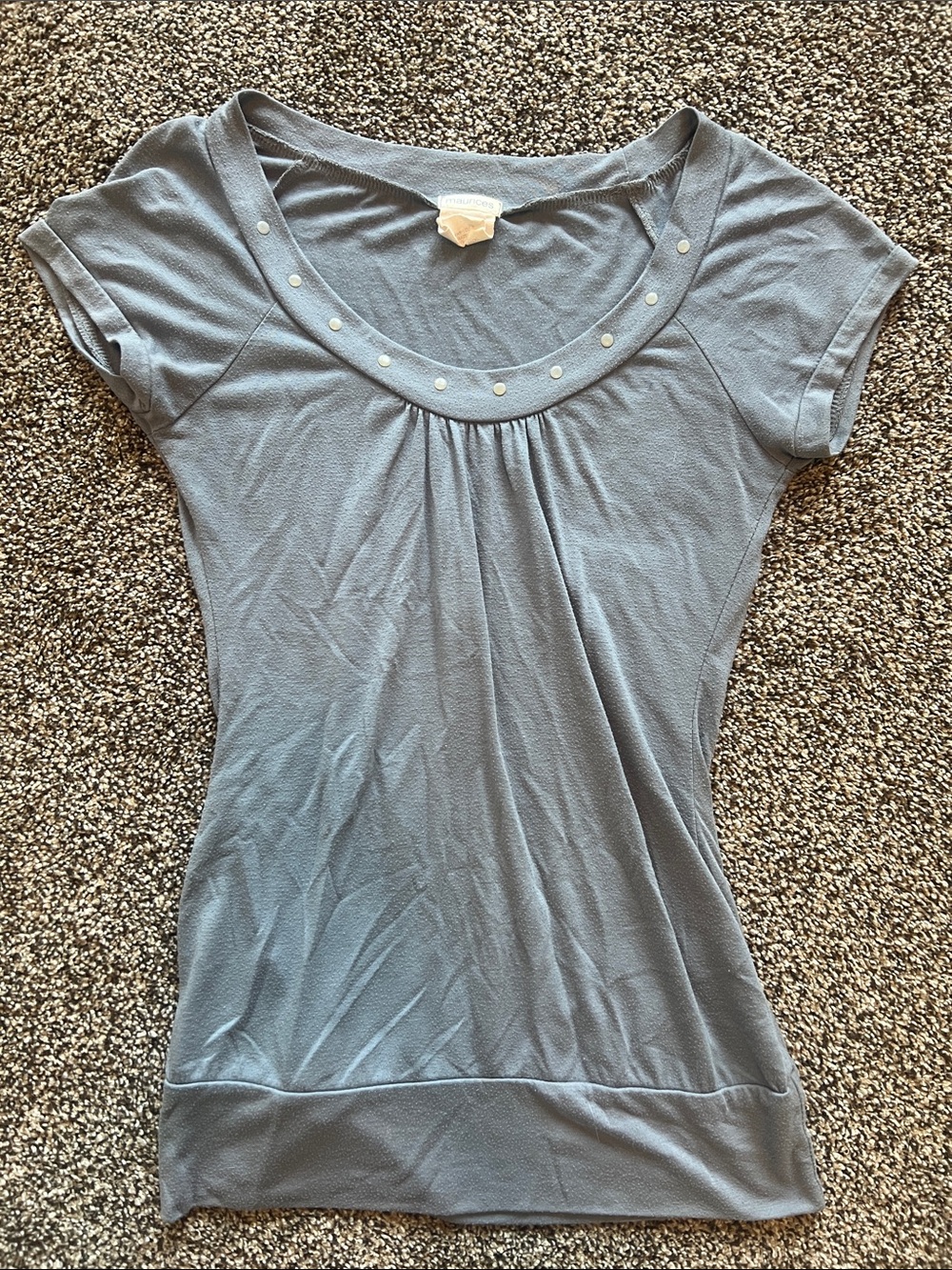 Maurices Gray Short Sleeve Top